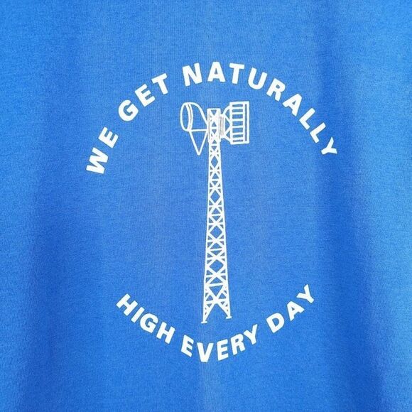 Central Florida Radio Tower T Shirt Vintage 90s We Get High CFT Made In USA Mens - Picture 4 of 7